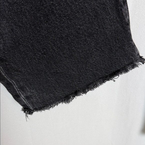 Levi's Premium Women's Wedgie Straight Black Denim Jeans Size 31 Busted Knee EUC - Picture 4 of 15